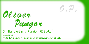 oliver pungor business card